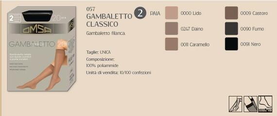 - 057OM GAMBALETTO DONNA  CLASSICO (SET 2 PZ)